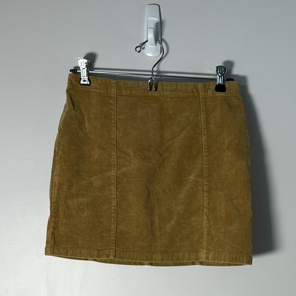 Forever 21 Dresses & Skirts - Like New Womens Juniors Tan camel Corduroy Short Skirt Small S Forever 21